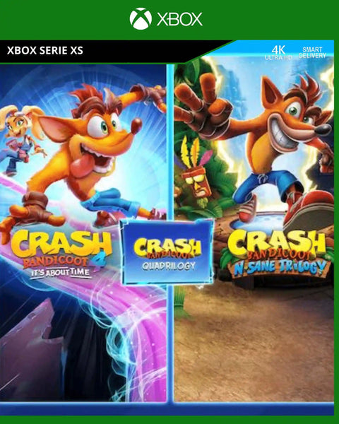 Crash Bandicoot - Lote Quadrilogy - XSERIES