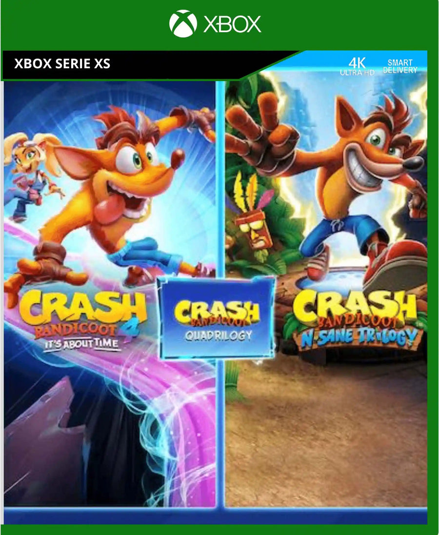 Crash Bandicoot - Lote Quadrilogy - XSERIES