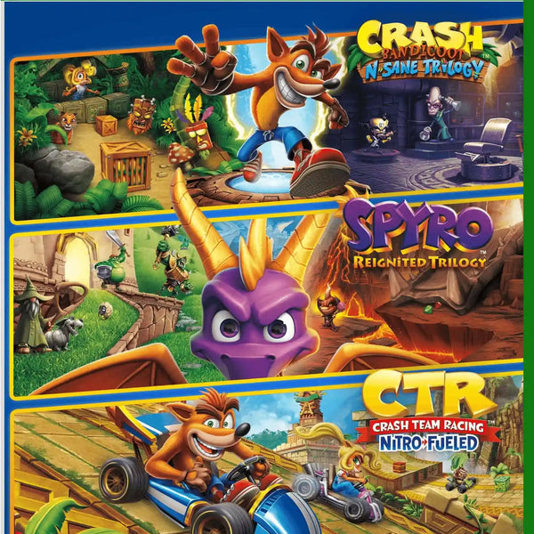 Lote Triple Juego de Crash + Spyro - XONE