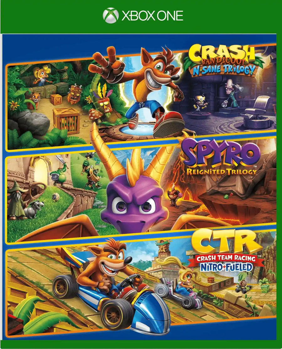 Lote Triple Juego de Crash + Spyro - XONE