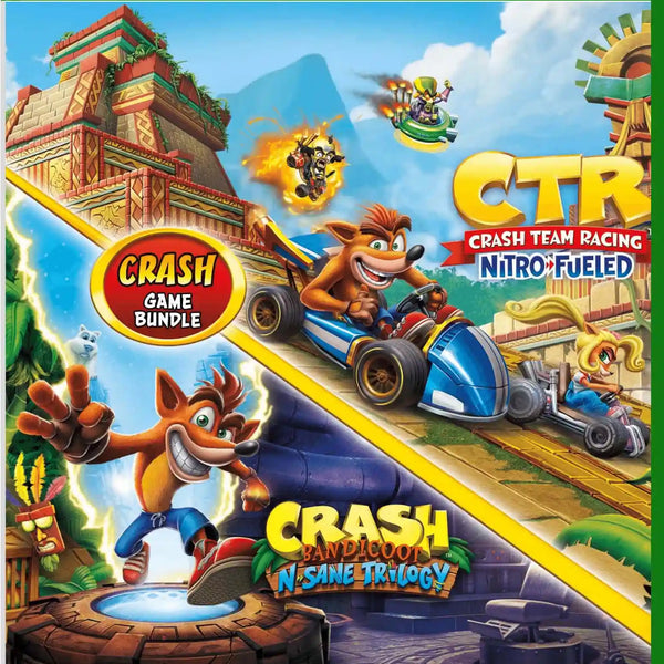 Lote Crash Bandicoot Trilogy + Crash Team Racing Nitro Fuled - XONE