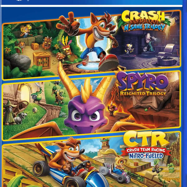 Lote Triple Juego de Crash + Spyro Digital PS4