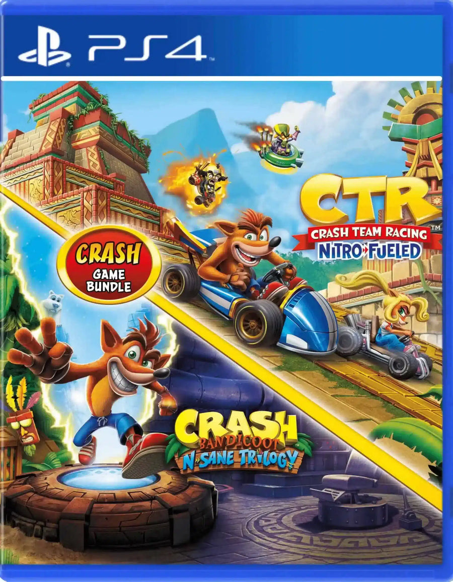 Lote Crash Bandicoot Trilogy + Crash Team Racing Nitro Fueled Digital PS4