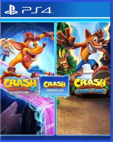 Crash Bandicoot - Lote Quadrilogy Digital PS4